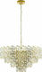 Eglo Calmeilles Kronleuchter 10xE14 Ø78cm mit Kristallen Kupfer 39614
