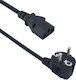 Schuko - IEC C13 Cable 3m Μαύρο 18318