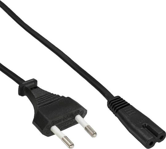 InLine Euro - IEC C7 Cable 2m Μαύρο 16654C