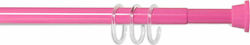 Grekon Telescopic Straight Shower Curtain Rod Aluminium Pink Ø25mm 120-220cm