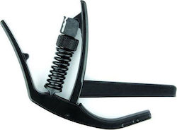 Daddario Metallic Trigger Capo for Classic Guitar Adjustable Tension Black