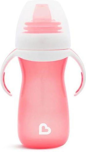 Munchkin Gentle First Cup Tall Training Sippy Cup Plastic with Handles Pink for 9m+ 300ml