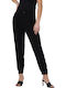 Only Women's Fabric Trousers with Elastic in Regular Fit Black