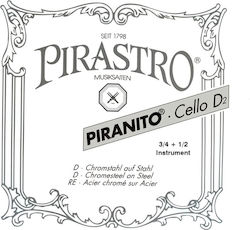Pirastro Piranito Cello 3/4 - 1/2 Single String Steel 1/2 D (D)