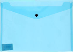TipTop Office Transparent File Folder with Blue Button