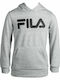 Fleece Παιδικό Φούτερ με Κουκούλα και Τσέπες Γκρι Hoodie 82F274