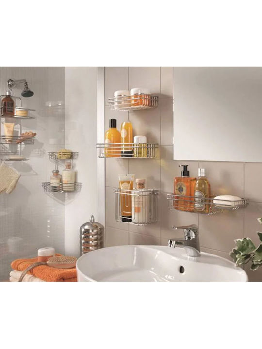 Metaltex Cuba Montat pe perete Raft Baie Inox 22x11x5cm Argintie