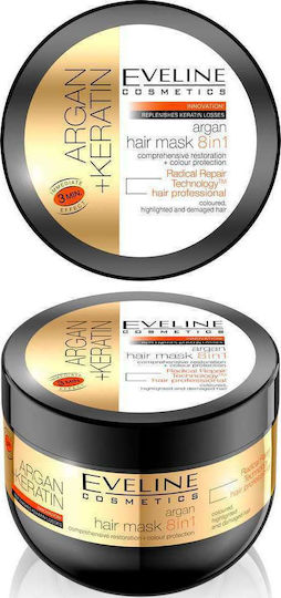 Eveline Hair Mask for Color Protection with Argan Oil & Keratin 300ml