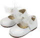 Babywalker Baptism Leather Pumps White