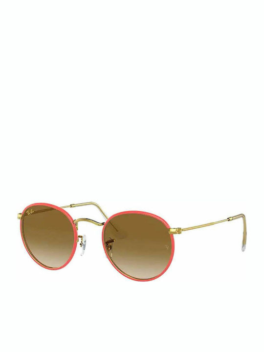 Ray Ban Round Metal Unisex Sunglasses with Red ...