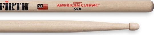 Vic Firth Hickory Drumsticks Drums American Classic Tear 5A with Tip Shape Drop