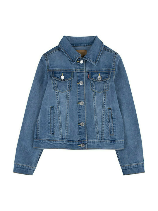 Kids' Denim Jacket Short Blue