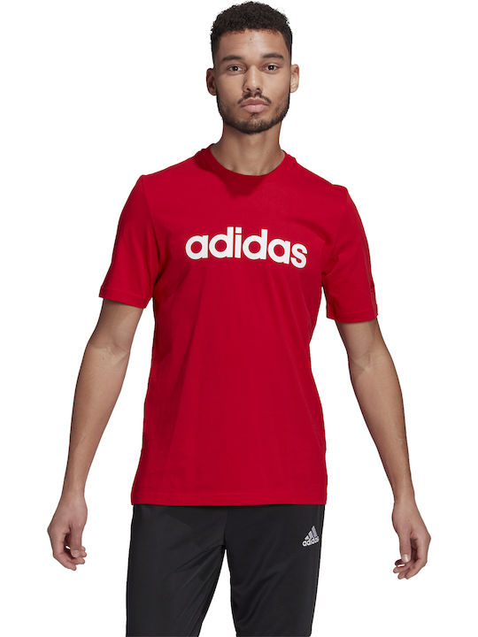 Adidas Essentials Ανδρικό T-shirt Κοντομάνικο Κόκκινο