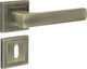 F.F. Group Lever Middle Door with Rosette A1453 41037 Pair Bronze