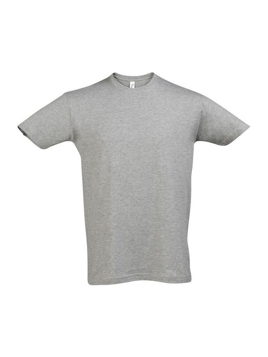 Sol's Regent Ανδρικό Διαφημιστικό T-shirt Κοντομάνικο Grey Melange