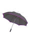 Next Automatic Umbrella with Walking Stick Grey/Purple