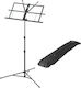 Ashton MS3127 Music Stand Height 54-123cm Black With Carrying Bag 208115