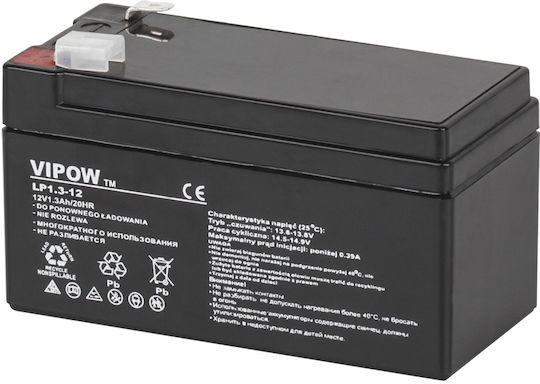 Vipow LP1.3-12 Μπαταρία UPS με Χωρητικότητα 1.3Ah και Τάση 12V 1τμχ