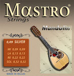 Mastro Set of Silver Plated Strings for Mandolin Set Mandolin Strings 9 - 32"