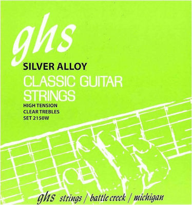 GHS Strings Set Placat cu argint de Corzi pentru Chitară clasică Tie End Regular Classics Baze din cupru argintat 28 - 43"