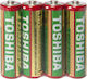 Toshiba Zinc AA Batteries 1.5V 4 pack