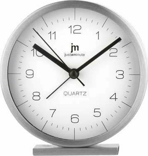 Justaminute Analoge Metallische Silber Wanduhr