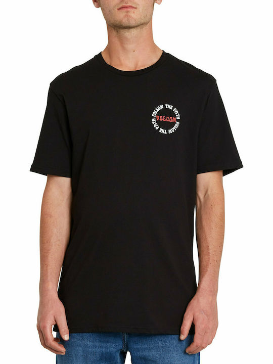 Volcom Dither Мъжко Тениска с Къс Ръкав Черно