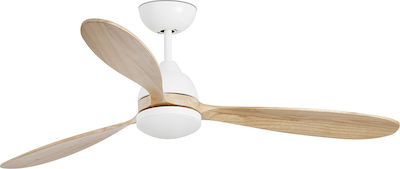 Faro Barcelona Poros Led Smart 33524WP Ceiling Fan 132cm with Light, WiFi, and Remote Control White