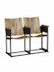 Outdoor Chair Wooden Black 102x55x83cm