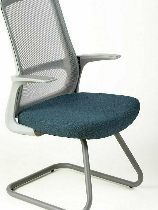 Stuhl C7 mit Armlehnen Μπλε / Γκρι 60x60x100cm 1Stück