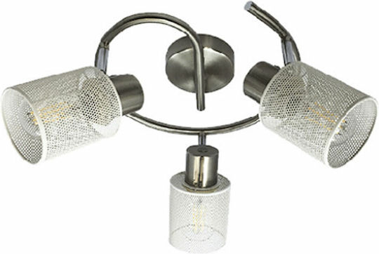 Elmark Triple Spot with Socket E27 in Silver Color