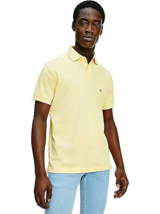 Tommy Hilfiger Ανδρική Μπλούζα Polo Κοντομάνικη Κίτρινη