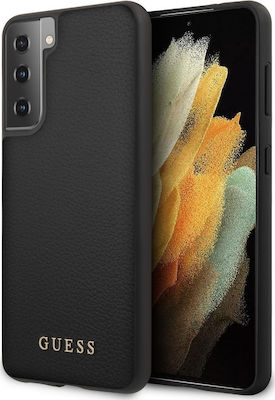 Guess Synthetic Leather Back Cover Black (Galaxy S21+ 5G)