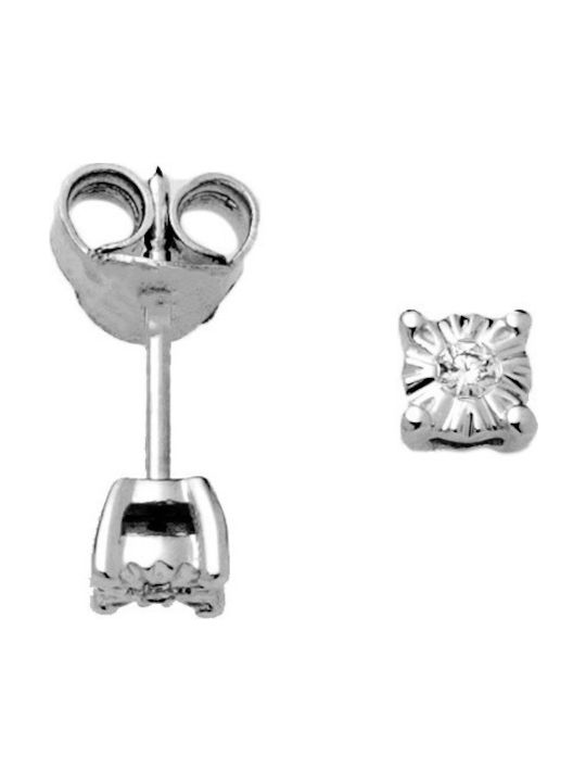 18K White Gold Earrings with Diamond LE136