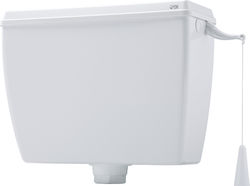 CR Smart Alfa Wandmontiert Kunststoff Toiletten-Spülung Rechteckig Weiß