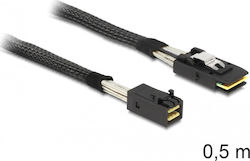 DeLock Mini-SAS - Mini-SAS Kabel 50cm Schwarz (83388)
