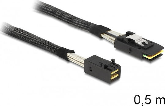 DeLock Mini-SAS - Mini-SAS Kabel 50cm Schwarz (83388)