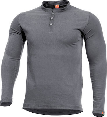 Pentagon Romeo Henley Shirt Bluse Wolf in Gray Farbe K09016-08WG