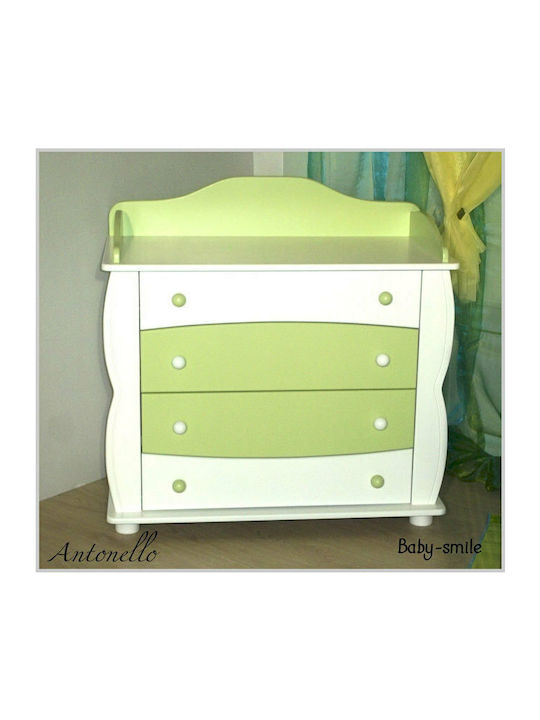 Antonello Baby Dresser with 4 Drawers Green 100x50x99cm