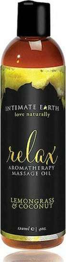 Intimate Earth Relax Aromatherapy Massage Oil Massage Oil with Scent Lemongrass Coconut 240ml