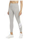 Sportswear Essential Women's Long Training Legging High Waisted with Fur Lining Gray