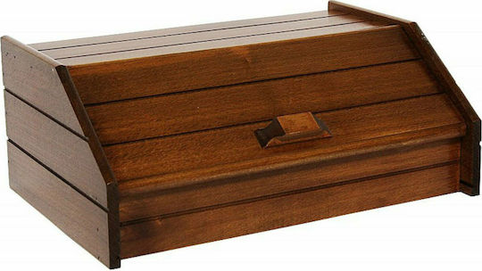 Homestyle Bread Box with Lid Wooden Brown 42x28x17.5cm