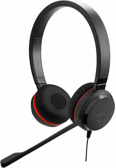Jabra Evolve 30 II Duo On Ear Multimedia Ακουστικά με μικροφωνο και σύνδεση 3.5mm Jack