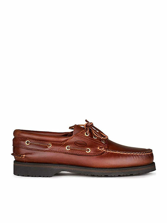 Memphis C55 Men's Leather Boat Shoes Brandy