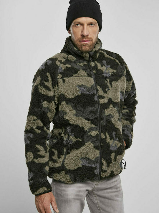 Brandit BD5021 Men's Fleece Cardigan with Zipper Dark Camo