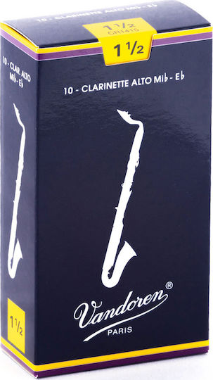 Vandoren Alto Clarinet Reed No 1 1/2 Quantity Reed for Clarinet