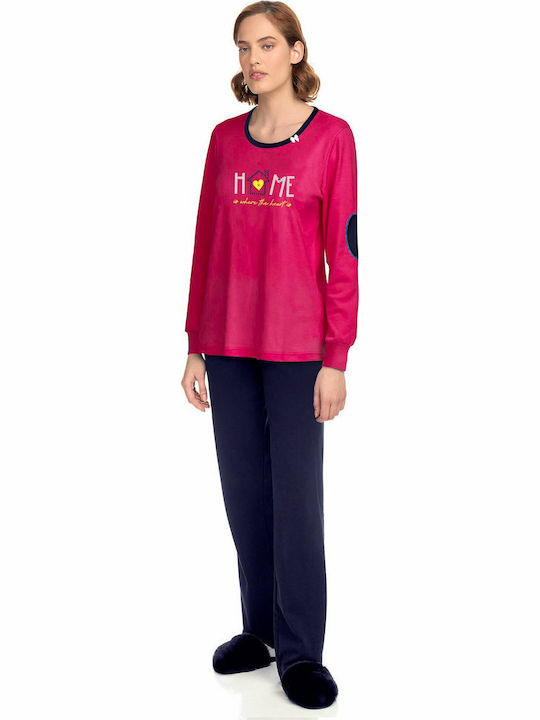 Vamp Winter Women's Pyjama Set Fuchsia Vamp Winter Women's Pyjama Set Fuchsia