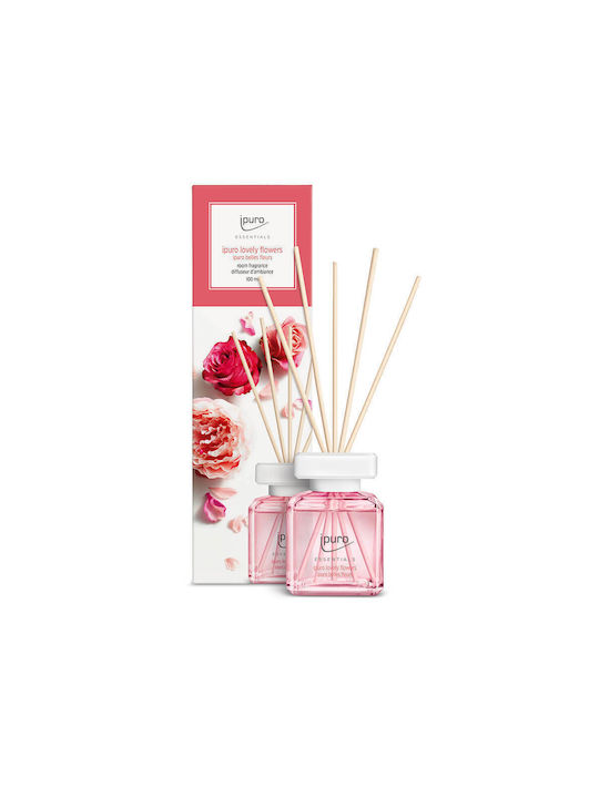 iPuro Diffuser Essentials with Fragrance Lovely Flowers 019318 1pcs 100ml