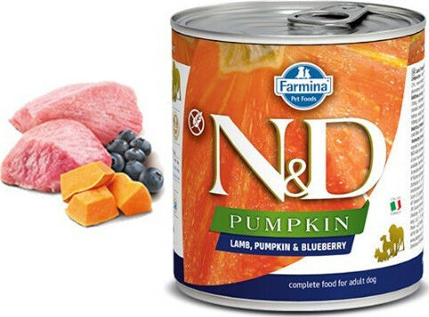 Farmina Pumpkin, Blueberry Wet Food Dogs in Cans with Lamb Grain-Free & Gluten-Free 6x285gr 21.12.035