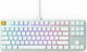 Glorious PC Gaming Race The GMMK Gaming Μηχανικό Πληκτρολόγιο Tenkeyless με Gateron Brown διακόπτες και RGB φωτισμό (Αγγλικό US) Λευκό